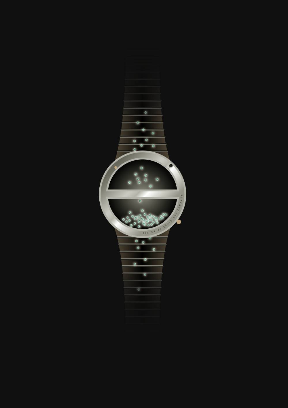 Montre Diamant sablier 2018 V1 noir