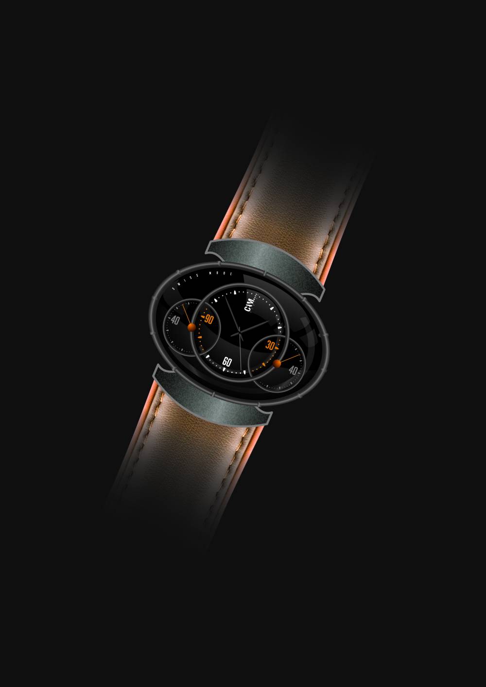 Montre Chrono 2018 V1 noir